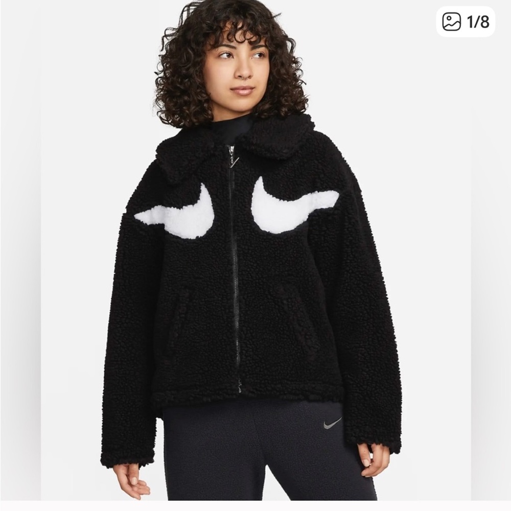 NIKE SHERPA SWOOSH JACKET - XS